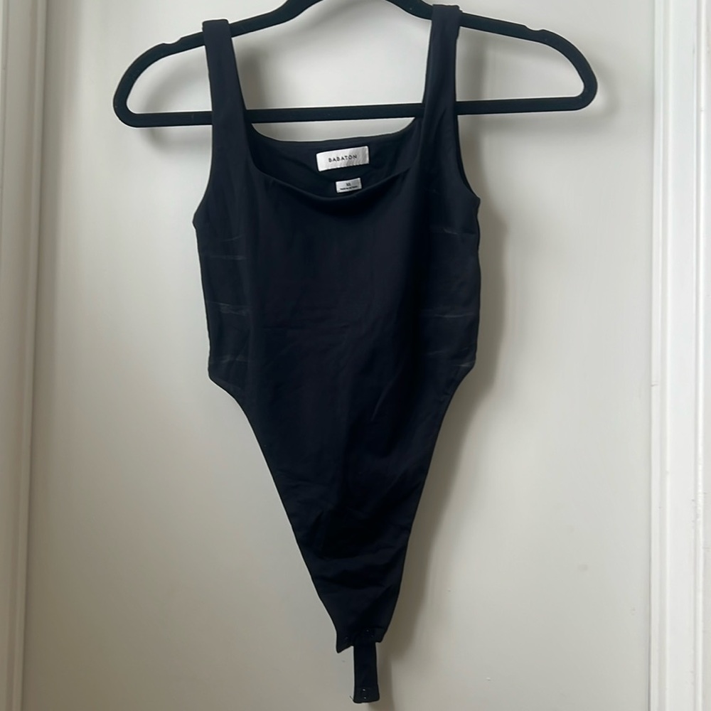 Aritzia Babaton Contour Square Neck Tank Bodysuit, high cut hips - Picture 1 of 2